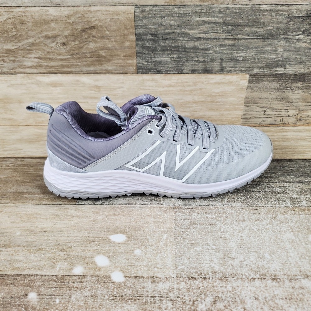 New Balance Fresh Foam Contend v2 Womens Golf Shoes Sz 7.5 D Gray White Sneakers